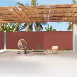 vidaXL Auvent latéral rétractable Marron 220x1200 cm - TU