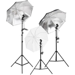 Kit d'éclairage de studio avec trépieds et parapluies vidaXL