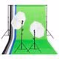vidaXL Kit d'éclairage de studio avec toiles de fond et parapluies