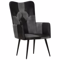 VidaXL 339662, Cuir, Noir, Gris, mousse, 550 mm, 410 mm, 970 mm