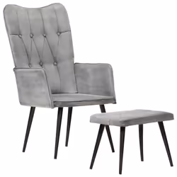 VidaXL 339677, Cuir, Gris, mousse, 550 mm, 430 mm, 970 mm