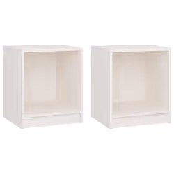 VidaXL 809922, Blanc, Bois de pin, 355 mm, 335 mm, 415 mm, 2 pièce(s)