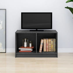 Vidaxl - Meuble tv Gris 70x33x42 cm Bois de pin massif