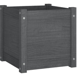 Vidaxl - Jardinière Gris 40x40x40 cm Bois de pin massif