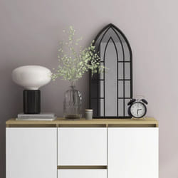 Vidaxl - Miroir Noir 70x30 cm Fer pour utilisation à l'intérieur