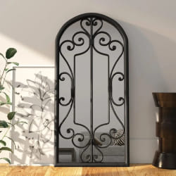 vidaXL Miroir Noir 100x45 cm Fer pour utilisation à l'intérieur - TU