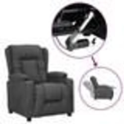 vidaXL Fauteuil Gris foncé Tissu