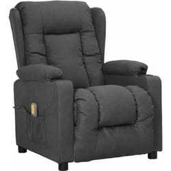 Vidaxl - Fauteuil de massage inclinable Gris foncé Tissu