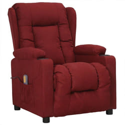Fauteuil de massage Rouge bordeaux Tissu vidaXL
