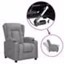vidaXL Fauteuil Gris Similicuir