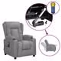 vidaXL Fauteuil de massage Gris Similicuir - TU