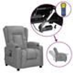 vidaXL Fauteuil de massage Gris Similicuir - TU