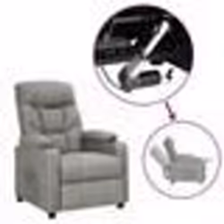 vidaXL Fauteuil Gris clair Tissu