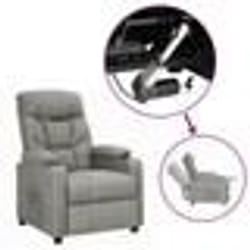 vidaXL Fauteuil Gris clair Tissu
