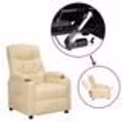 vidaXL Fauteuil Crème Tissu