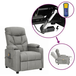 VidaXL 3093467 Fauteuil massant électrique Gris
