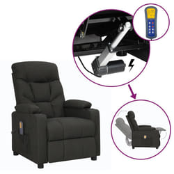 VidaXL 3093469 Fauteuil massant électrique Noir
