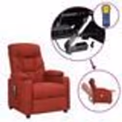vidaXL Fauteuil de massage Rouge bordeaux Tissu - TU