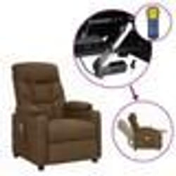 vidaXL Fauteuil de massage Marron Tissu