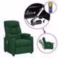 vidaXL Fauteuil de massage Vert foncé Tissu