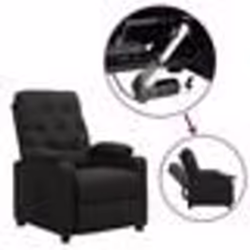 vidaXL Fauteuil Noir Tissu