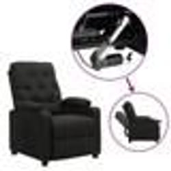 vidaXL Fauteuil Noir Tissu
