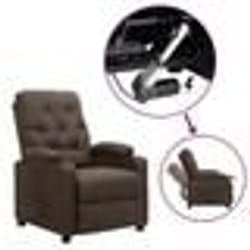 vidaXL Fauteuil Marron Tissu