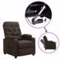 vidaXL Fauteuil Marron foncé Tissu