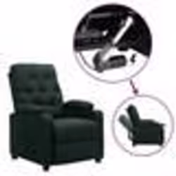 vidaXL Fauteuil Vert foncé Tissu - TU