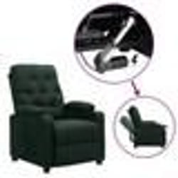vidaXL Fauteuil Vert foncé Tissu - TU