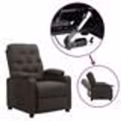 vidaXL Fauteuil Taupe Tissu