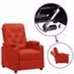 vidaXL Fauteuil Rouge bordeaux Similicuir - TU