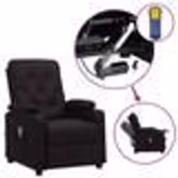 vidaXL Fauteuil de massage Noir Similicuir - TU