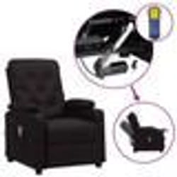 vidaXL Fauteuil de massage Noir Similicuir - TU