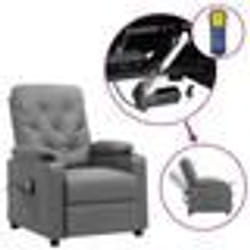 vidaXL Fauteuil de massage Gris Similicuir - TU