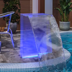 Profitez du son apaisant et de la vue du plan d'eau avec cette fontaine de piscine dotée de lumières LED colorées ! Matériau  ...