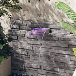 Ce déversoir pour cascade avec des lumières LED colorées constitue un supplément décoratif à votre étang ou piscine. Obtenez- ...
