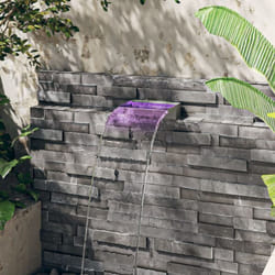 Vidaxl - Déversoir pour cascade avec led rvb Inox 30 cm