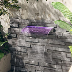 Vidaxl - Déversoir pour cascade avec led rvb Inox 60 cm