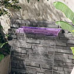 vidaXL Déversoir pour cascade avec LED RVB Inox 90 cm