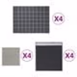 vidaXL Ensemble de serviettes 12 pcs gris coton