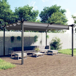 Vidaxl - Tonnelle de jardin avec toit rétractable 4x3 m Anthracite
