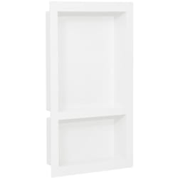 Niche de douche avec 2 compartiments Blanc brillant 41x69x9 cm Vidaxl