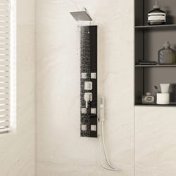 Vidaxl - Panneau de douche Verre 18x45,5x130 cm Noir