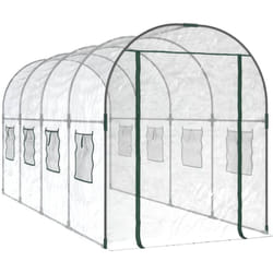 Serre Transparent 160x400x190 cm pvc et acier enduit de poudre Vidaxl