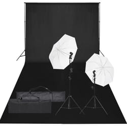 vidaXL Kit de studio photo avec éclairage et toile de fond