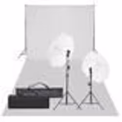 vidaXL Kit de studio photo avec éclairage et toile de fond