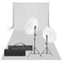 vidaXL Kit de studio photo avec éclairage et toile de fond