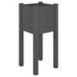 vidaXL Jardinière d'extérieur Gris 31x31x70 cm Bois de pin massif - TU