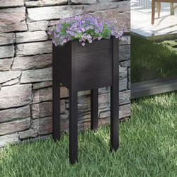 Vidaxl - Jardinière d'extérieur Noir 31x31x70 cm Bois de pin massif